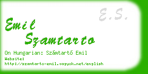 emil szamtarto business card
